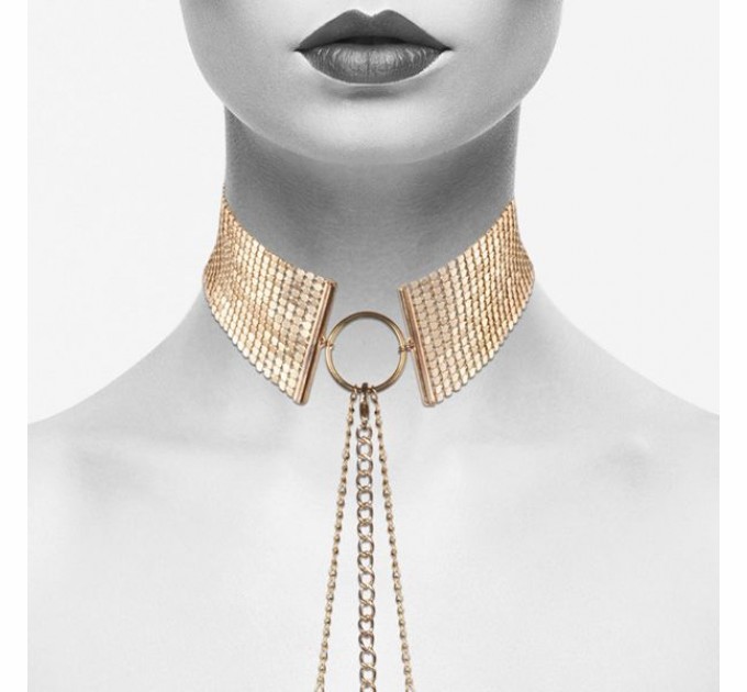 Ожерелье-воротник Bijoux Indiscrets Desir Metallique Collar - Gold