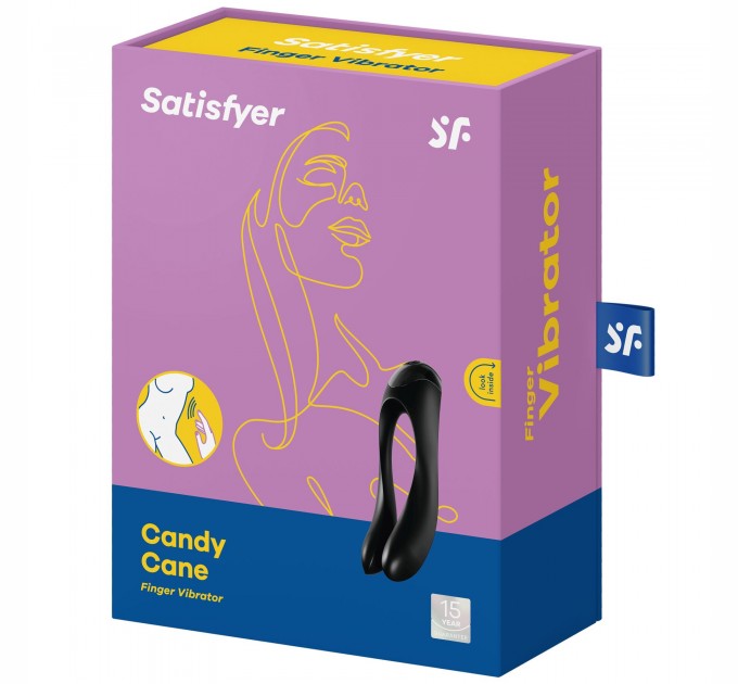 Вибратор на палец Satisfyer Candy Cane Black