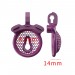 Мужской пояс верности 3D Mini Chastity Cage ZX-1Z Flat Ring Arc-shaped ring Purple Bdsm4u