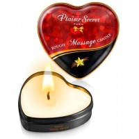Массажная свеча сердечко Plaisirs Secrets Vanilla (35 мл)