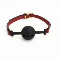 Силиконовый дышащий кляп-шарик для рта Mouth Gags Toys Burgundy Bdsm4u