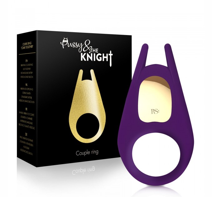 Эрекционное виброкольцо Rianne S: The Pussy and The Knight Couple Ring, 10 режимов работы, мед силикон