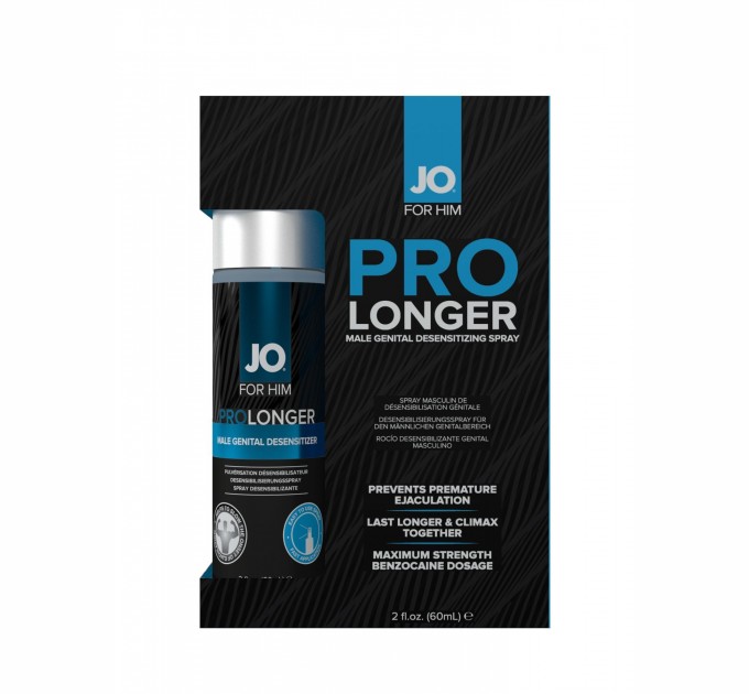 Пролонгирующий спрей System JO Prolonger Spray with Benzocaine 60 мл не содержит минеральных масел