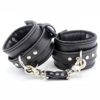 Кожаные наручники Scappa Черные HC-19