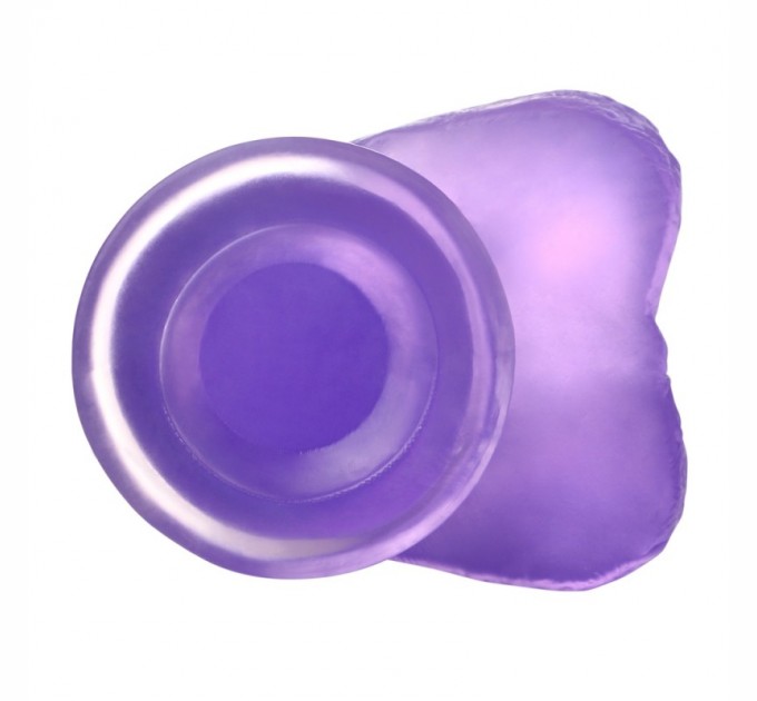 Силиконовый фаллоимитатор Lovetoy фиолетовый Jelly Studs Crystal Dildo Small